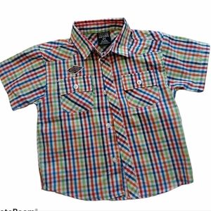 Boys Plaid Button Down Shirt